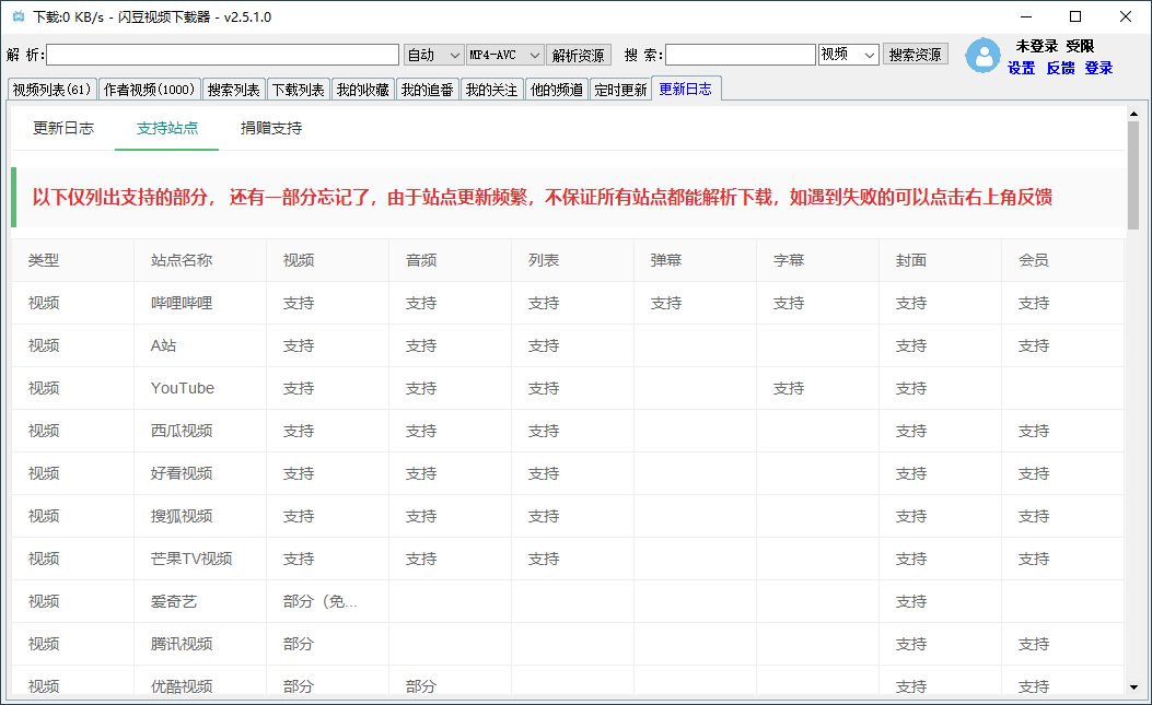 闪豆多平台视频下载器v2026.07.29绿色版